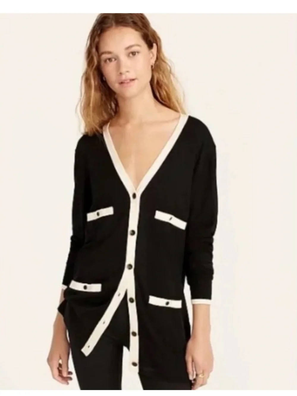 J. Crew Long Merino Wool Cardigan sweater Size Small